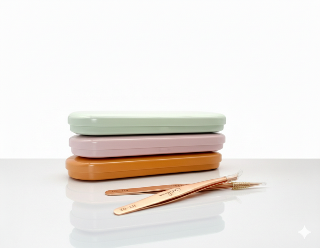 Boîtes de rangement pour pinces à cils